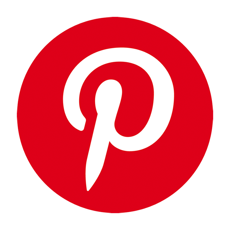 pinterest logo in red